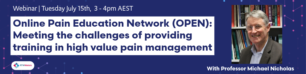 Online Pain Education Network (OPEN): Meeting the challenges of providing training in high value pain management